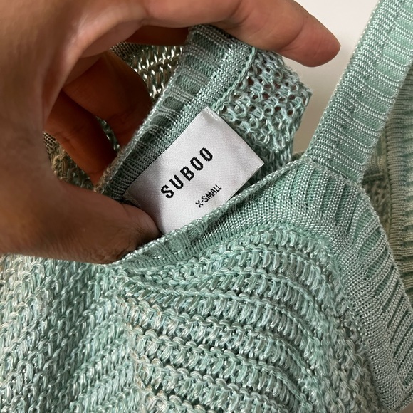 Suboo Lucy Knitted crochet Wide Stripe Midi Dress revolve - Picture 10 of 11